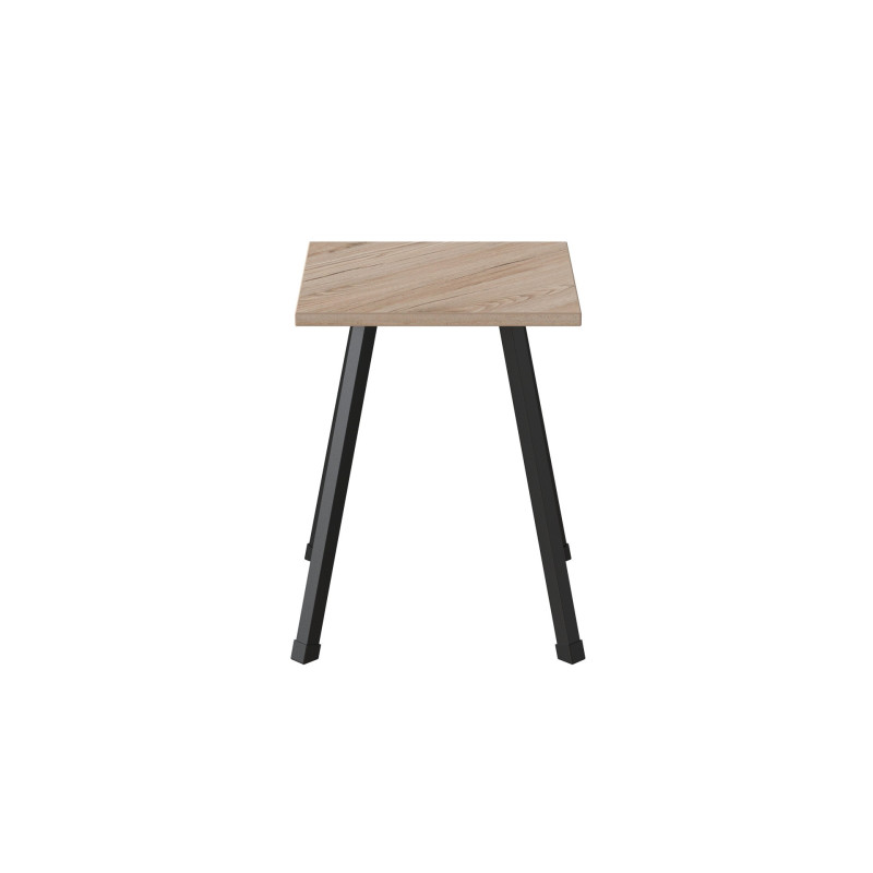 Табурет Ferrum-decor 430x320x320 Чорний метал ДСП Дуб Сан-Марино 16 мм (FRD-106915)