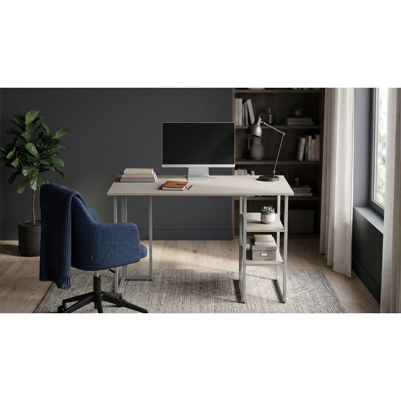 Стіл письмовий Кевин Ferrum-decor 75x120x60 Сірий метал ДСП Кашемір 16 мм (FRD-108125)