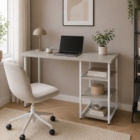 Стіл письмовий Кевин Ferrum-decor 75x120x70 Білий метал ДСП Кашемір 32 мм (FRD-108145)