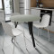 Круглий стіл MARSI 3 870-3 Ferrum-decor 750x870x870 Чорний метал ДСП Кашемір 16 мм (FRD-107515)
