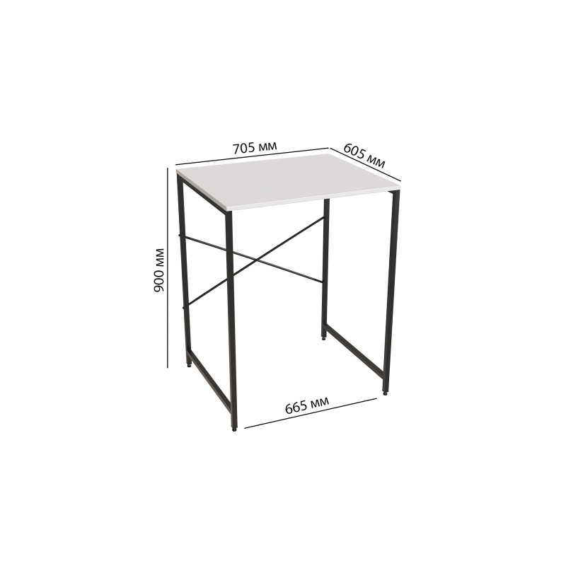 Стелаж-полиця Бафрум 401 Ferrum-decor для пральної машини 90x70,5x60,5 Чорний метал ДСП Білий 16 мм (FRD-107355)