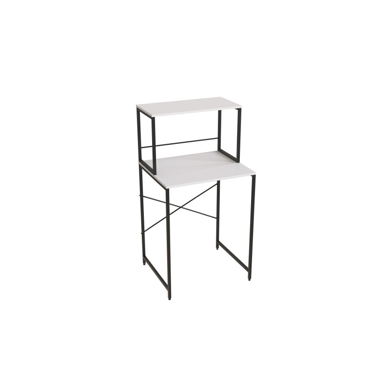 Стелаж-полиця Бафрум 402 Ferrum-decor для пральної машини 133,5x70,5x60,5 Чорний метал ДСП Білий 16 мм (FRD-107365)
