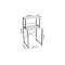 Стелаж-полиця Бафрум 402 Ferrum-decor для пральної машини 133,5x70,5x60,5 Чорний метал ДСП Білий 16 мм (FRD-107365)