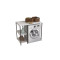 Стелаж-полиця Бафрум 405 Ferrum-decor для пральної машини 90x101x60,5 Чорний метал ДСП Білий 16 мм (FRD-107395)
