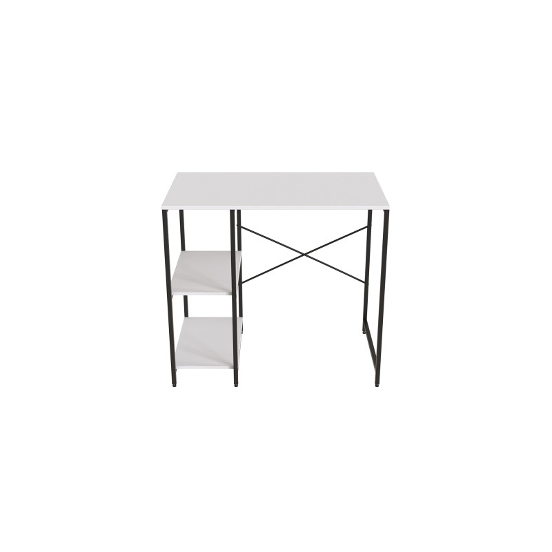 Стелаж-полиця Бафрум 405 Ferrum-decor для пральної машини 90x101x60,5 Чорний метал ДСП Білий 16 мм (FRD-107395)