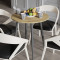 Круглий стіл OPTIMA 4 ніжки конусні Ferrum-decor 750x670x670 Чорний метал ДСП Дуб Артизан 16 мм (FRD-107455)