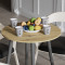 Круглий стіл OPTIMA 4 ніжки конусні Ferrum-decor 750x670x670 Чорний метал ДСП Дуб Артизан 16 мм (FRD-107455)