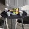 Круглий стіл OPTIMA 4 ніжки конусні Ferrum-decor 750x670x670 Чорний метал ДСП Каштан Арвадонна 16 мм (FRD-107565)