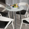 Журнальний круглий стіл OPTIMA 2 ніжки конусні Ferrum-decor 450x670x670 Чорний метал ДСП Кашемір 16 мм (FRD-107545)