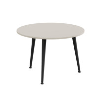 Стол журнальный круглый OPTIMA 1 ноги на конус Ferrum-decor 450x670x670 Черный металл ДСП Кашемир 16 мм (FRD-107535)