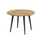 Журнальний круглий стіл OPTIMA 2 ніжки конусні Ferrum-decor 450x670x670 Чорний метал ДСП Дуб Артизан 16 мм (FRD-107475)