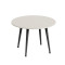 Журнальний круглий стіл OPTIMA 2 ніжки конусні Ferrum-decor 450x670x670 Чорний метал ДСП Кашемір 16 мм (FRD-107545)