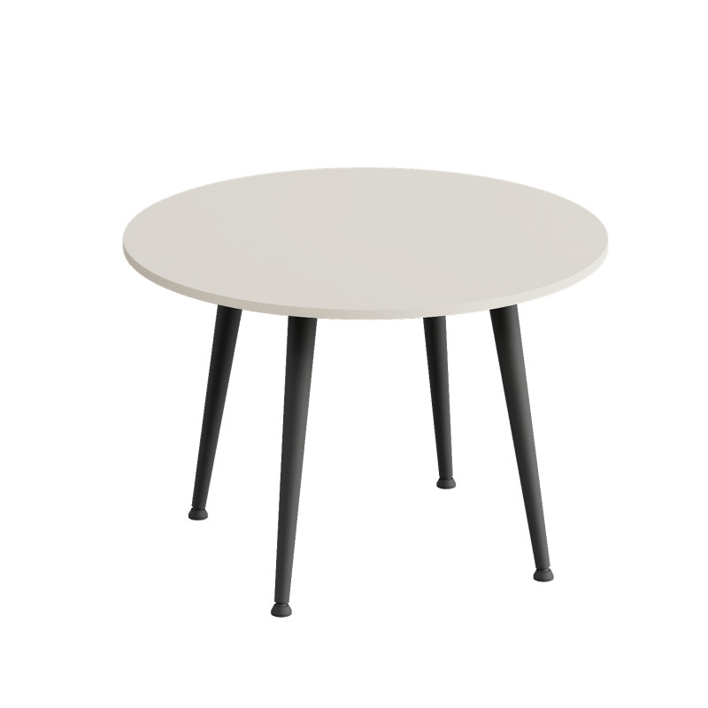 Журнальний круглий стіл OPTIMA 2 ніжки конусні Ferrum-decor 450x670x670 Чорний метал ДСП Кашемір 16 мм (FRD-107545)