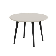 Журнальний круглий стіл OPTIMA 2 ніжки конусні Ferrum-decor 450x670x670 Чорний метал ДСП Кашемір 16 мм (FRD-107545)