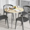 Круглий стіл OPTIMA 5 ніжки конусні Ferrum-decor 750x900x900 Чорний метал ДСП Дуб Артизан 16 мм (FRD-107485)