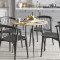 Круглий стіл OPTIMA 5 ніжки конусні Ferrum-decor 750x900x900 Чорний метал ДСП Дуб Артизан 16 мм (FRD-107485)