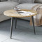 Журнальний круглий стіл OPTIMA 1 ніжки конусні Ferrum-decor 450x670x670 Чорний метал ДСП Дуб Артизан 16 мм (FRD-107465)