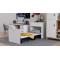 Ліжко трансформер комод ASCET 3 Ferrum-decor 920x2000x700 Чорний метал ДСП Білий 16 мм (FRD-107335)