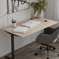 Стол письменный Space Ferrum-decor 750x1200x600 Черный металл ДСП Дуб Сонома 16 мм (FRD-107895)