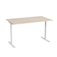Стол письменный Space Ferrum-decor 750x1400x700 Белый металл ДСП Дуб Сонома 16 мм (FRD-108005)