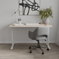 Стіл письмовий Space Ferrum-decor 750x1200x600 Білий метал ДСП Дуб Сонома 16 мм (FRD-107915)