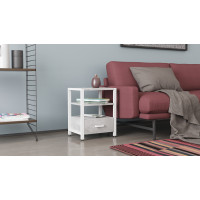 Тумба універсальна Ferrum-decor Вів'єн 1/1 50x41x40 білий ДСП Бетон 16 мм (FRD-106925)