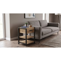 Тумба універсальна Ferrum-decor Вів'єн 1/2 50x41x40 чорний ДСП Дуб Евок Прибережний 16 мм (FRD-107775)