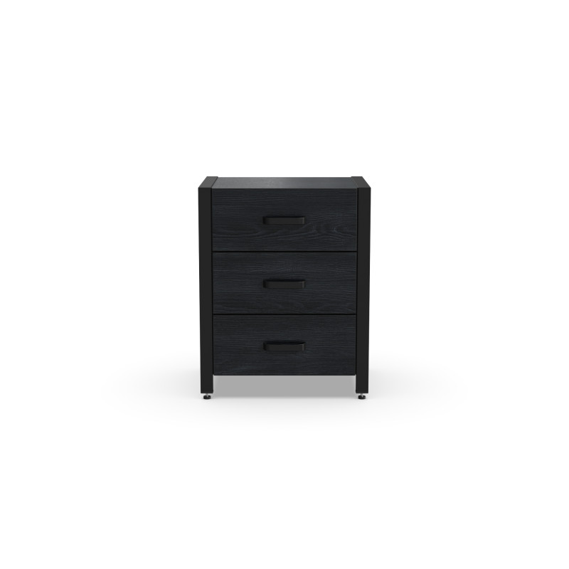 Тумба універсальна Ferrum-decor Вів'єн 3 50x41x40 чорний ДСП Каштан Арвадонна 16 мм (FRD-107745)
