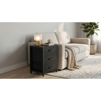Тумба универсальная Ferrum-decor Вивьен 3 50x41x40 черный ДСП Каштан Арвадонна 16мм (FRD-107745)