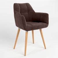 Обідній стілець Новий Стиль DASTER WOOD ALU (BOX-1) LN SORO-28 (Світло-коричневий) (NWS-121239)