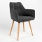 Обідній стілець Новий Стиль DASTER WOOD BLACK (BOX-1) LN SORO-95 (Темно-сірий) (NWS-121269)