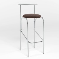 Барний стілець Новий Стиль JOLA CHROME (BOX-2) SORO-28 (Світло-коричневий) (NWS-121389)