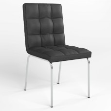 Обідній стілець Новий Стиль RALPH CHROME (BOX-2) ECO-30 (Чорний) (NWS-124679)