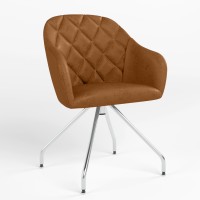 Обеденный стул Новый Стиль WESTER 4S CHROME ECO-13 (коричневый) (NWS-123000)