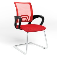 Офісне крісло Новий Стиль NETWORK CF CHROME OH-6 C-16 (Червоний) (NWS-121542)