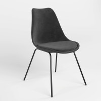 Стул обеденный Новый Стиль ASTI 4AL SOFT BLACK (BOX-1) SORO-95 (Темно-серый) (NWS-127354)