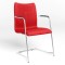 Стул на раме DESILVA ARM CHROME (BOX-2) ECO-90 (Красный) (NWS-127404)