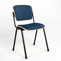Стілець офісний Новий Стиль ERA WOOD BLACK PLUS V-15 (Синій) M (NWS-127514)