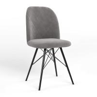 Стул обеденный Новый Стиль MILANA 4LX BLACK (BOX-1) LN SORO-93 (Серый) (NWS-128834)