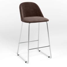 Барний стілець Новий Стиль RAY CHROME (BOX-2) SORO-28 (Світло-коричневий) (NWS-129114)