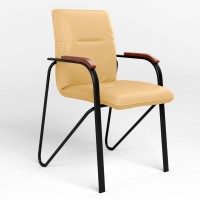 Стілець для відвідувачів Новий Стиль SAMBA BLACK (BOX-2) ECO-01 (Бежевий) (NWS-129224)