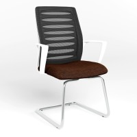 Конференционное кресло Новый Стиль WEBSTAR CF CHROME-WHITE OH-5 C-24 (коричневый) (NWS-129924)