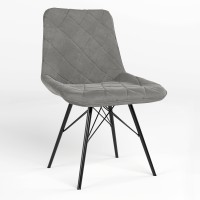 Обеденный стул Новый Стиль NICOLE 4LX BLACK (BOX-1) SQR PUMA-03 (Светло-серый) (NWS-121646)