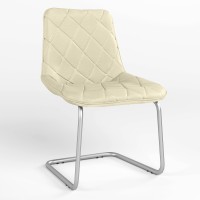 Обеденный стул Новый Стиль NICOLE CF ALU (BOX-1) SQR ECO-07 (Светло-бежевый) (NWS-121566)