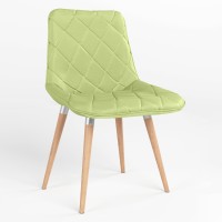 Обідній стілець Новий Стиль NICOLE WOOD ALU (BOX-1) LN БУК ECO-45 (Фісташковий) (NWS-122156)