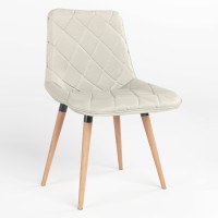 Обеденный стул Новый Стиль NICOLE WOOD BLACK (BOX-1) SQR ECO-50 (Белый) (NWS-121976)