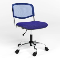 Крісло офісне поворотне Новий Стиль ISO NET GTS CHROME OH-3 C-6 (Синій) (NWS-124077)