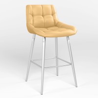 Обідній стілець Новий Стиль NICOLE LB HN HOKER ALU (BOX-1) LN ECO-01 (Бежевий) (NWS-130145)