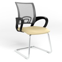 Офісне крісло Новий Стиль NETWORK CF CHROME OH-1 V-18 (Кремовий) (NWS-121558)
