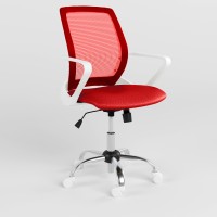 Кресло операторское поворотное Новый Стиль FLY WHITE GTP CHR61 P OH-6 V-27 (Красный) (NWS-123550)